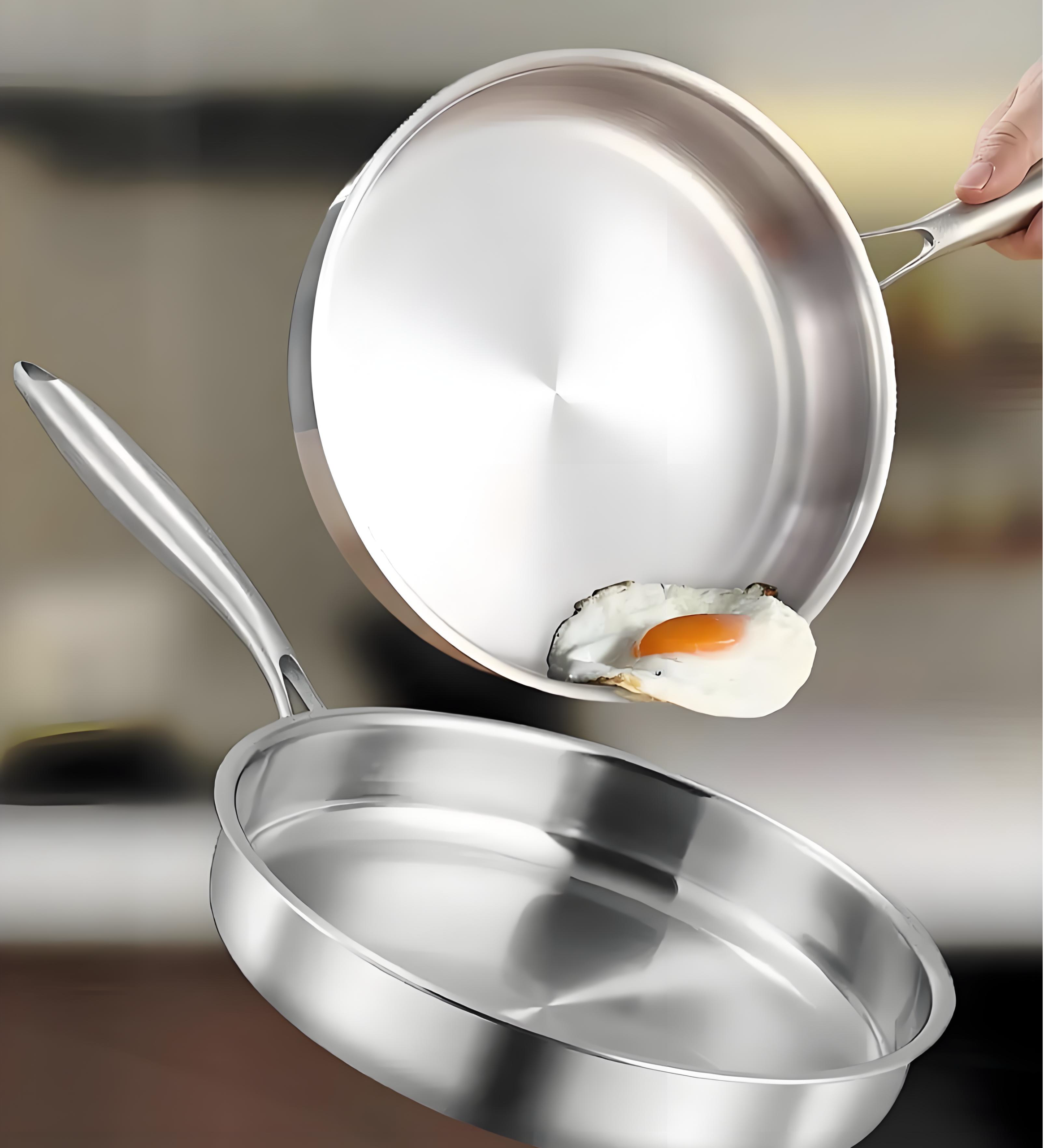 Stainless Steel Non-Coated Skillet